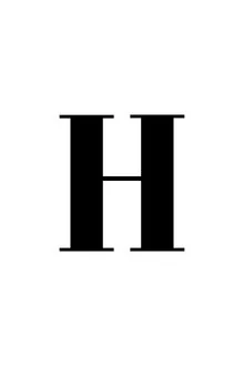 Illustration of the letter H in a minimalist font style