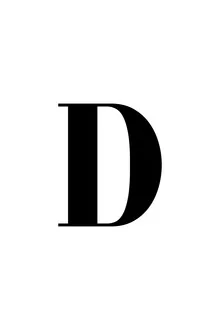 Illustration of the letter D in stylish, minimalist design