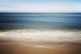 Photo art by Manuela Deigert: gentle waves at the beach in summer light