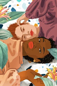 Wall art by Uma Gokhale: Illustration about unity and diversity in colors.