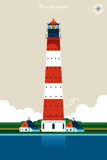 Lighthouse Westerheversand - Fineart photography by Bo Lundberg