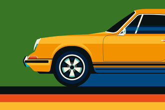 Bo Lundberg, Vintage Sports Car Yellow Green