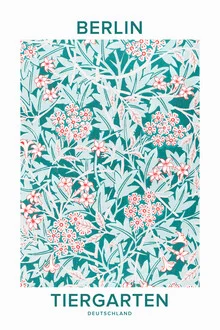 Wall art by Typo Art: stylized illustration of Berlin's Tiergarten