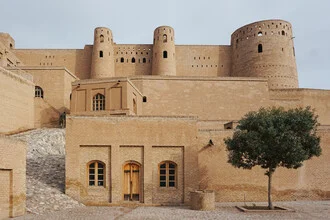 Photo art by Gernot Würtenberger: citadel in Afghanistan with soft sandy tones