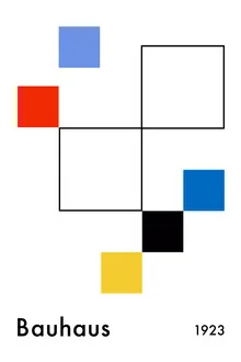 Wandbild von Bauhaus Collection: minimalistisches Ausstellungsposter von 1923