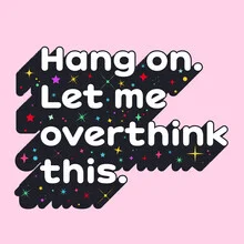 Humorous typography illustration featuring vibrant colors and a thoughtful quote