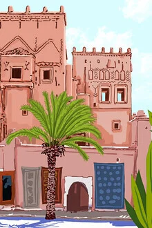 Illustration by Uma Gokhale: vibrant depiction of life in Morocco
