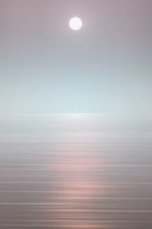 Photo art by AJ Schokora: gentle moonbeams over the calm sea