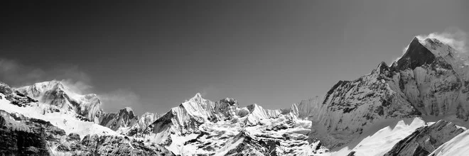 Photo art by Marco Entchev: panorama of snow-covered Himalaya mountains