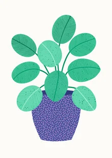 Wall art by Melissa Donne: stylized depiction of a potted plant