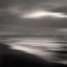 Photo art by Lena Weisbek: abstract black-and-white seascape with waves