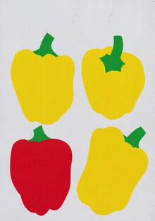 Illustration of vibrant peppers, appearing fresh and inviting