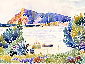 Illustration by Art Classics: a calm coastal landscape with gentle waves