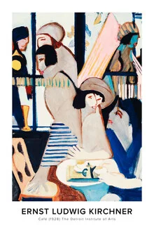 Wall art by Art Classics: stylish café scene with cheerful people in vibrant colors