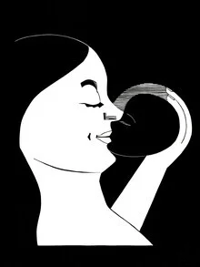Illustration by Samuel Jessurun de Mesquita: mother and child in soft colors