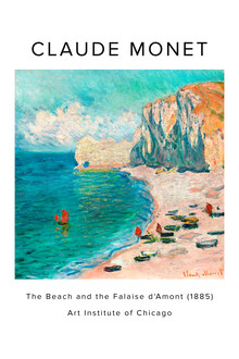 Art Classics, Claude Monet: The Beach and the Falaise d'Amont - exh. poster