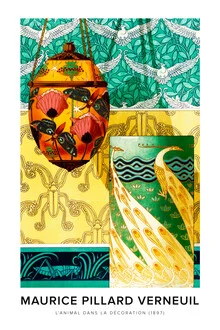 Wall art by Art Classics: stylish illustration of butterflies and poppies.