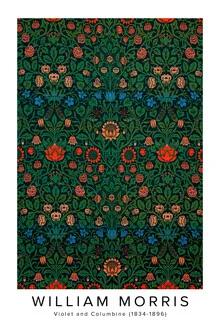 Illustration by William Morris: floral pattern featuring violet and columbine