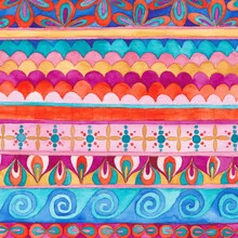 Colorful pattern in watercolor style by Un-typisch Verena Selbach