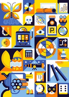 Illustration by Adrian Bauer: a creative representation of the theme chance