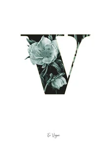 Illustration by Froilein Juno: playful depiction of the letter V with flowers