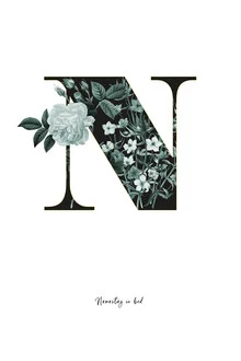 Illustration by Froilein Juno: flower alphabet featuring the letter N
