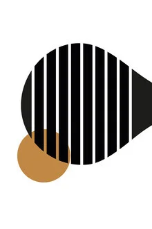 Illustration by Froilein Juno: geometric shapes in copper and gold.