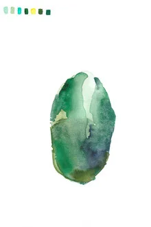 Illustration von Froilein Juno: abstrakte Aquarellkomposition in sanften Farben