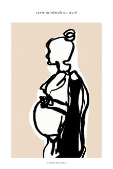 Illustration von Froilein Juno: schwangere Frau in minimalistischer Darstellung
