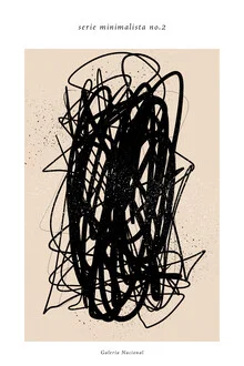 Abstrakte Illustration mit sanften Linien und Pinselstrichen in einem minimalistischen Stil.