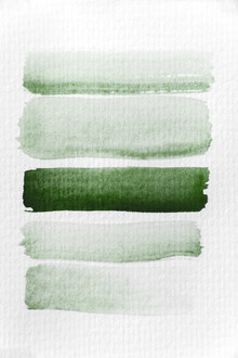 Studio Na.hili, aquarelle meets pencil - forest green stripes (Germany, Europe)