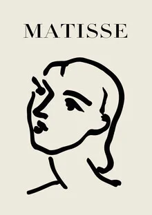 Illustration von Art Classics: abstrahierte Darstellung eines Frauenengesichts in Beige und Schwarz