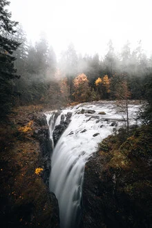 Photo art by Sergej Antoni: serene waterfall capture in mist
