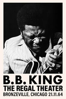 Photo art of B.B. King: musician performing at the Regal Theater.