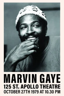 Wall art of Marvin Gaye: relaxed atmosphere at the Apollo Theatre