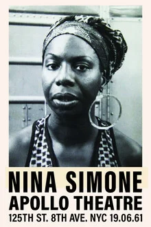 Photo art by Vintage Collection: Nina Simone at the Apollo Theatre, vibrant atmosphere.