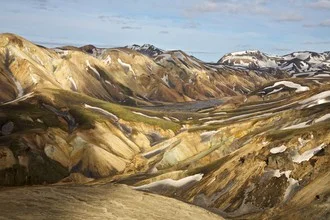 Photo art by Vytautas Šėrys: Colorful landscape with volcanoes and lakes