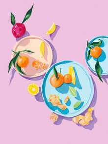 Sarah Gesek, Pink Fruit Still Life - Vereinigte Staaten, Nordamerika)