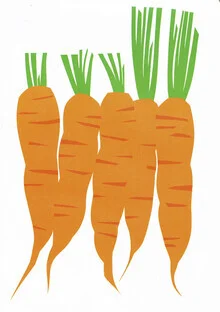 Illustration by Zenji Funabashi: fresh carrots in soft colors