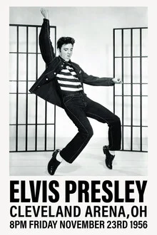 Fotokunst von Vintage Collection: Elvis Presley in nostalgischem Retro-Stil