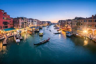 Photo art by Jan Becke: picturesque Grand Canal in Venice during the evening
