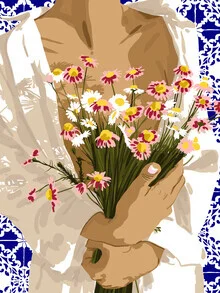 Wall art by Uma Gokhale: colorful representation of positive thoughts and optimism