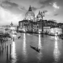 Photo art by Jan Becke: serene evening mood at the Grand Canal in Venice.