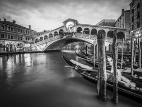 Photo art by Jan Becke: Rialto Bridge in Venice at dusk