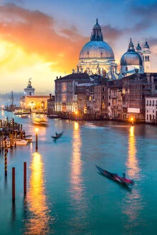 Photo art by Jan Becke: Evening view of the Grand Canal in Venice