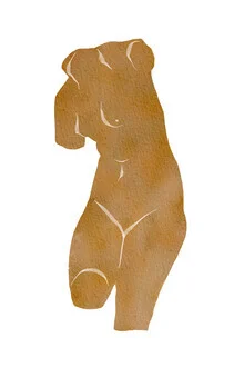 Illustration by Nikki Thaitanom: stylized depiction of a female body shape