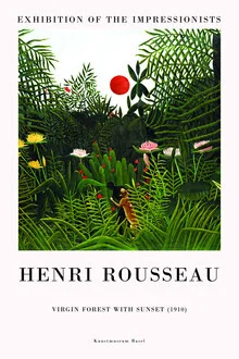 Illustration by Art Classics: tropical forest with sunset