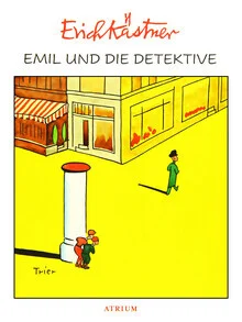 Wandbild von Walter Trier: Illustrationsszene aus Erich Kästners Emil und die Detektive.