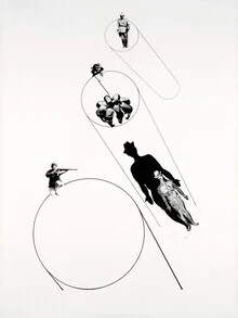 Wall art by László Moholy-Nagy: graphic depiction of a target with retro flair
