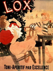 Illustration by Georges Meunier: vintage aperitif advertisement with nostalgic charm